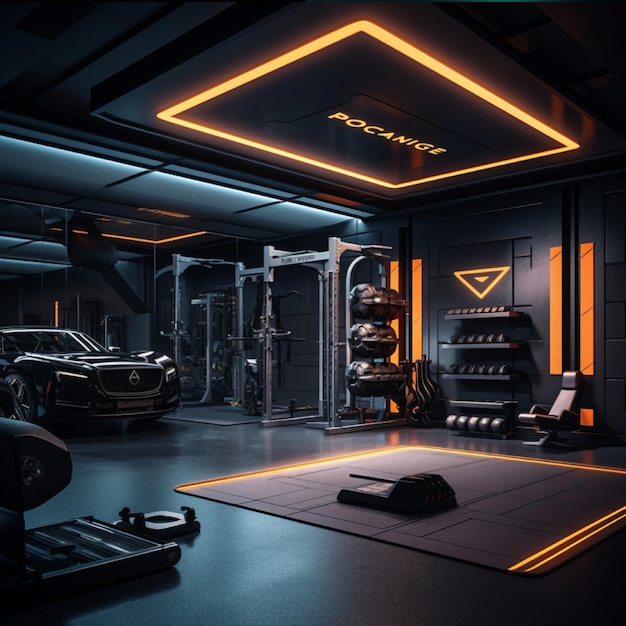 Garage turned into a gym