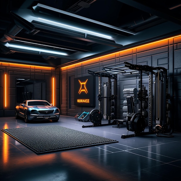 Garage turned into a gym