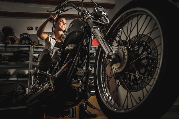 In the garage with my harley