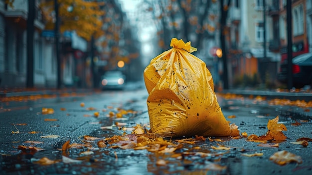 Garbage Bag Abandoned in Street