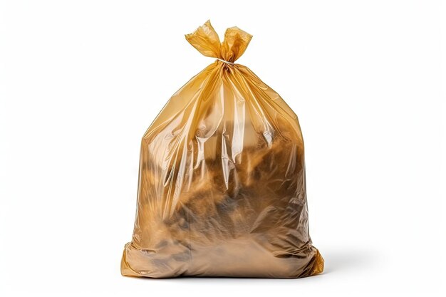 Garbage bag isolated on white background with clipping path