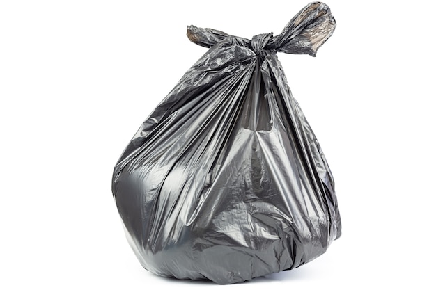 garbage bag isolated on white background.