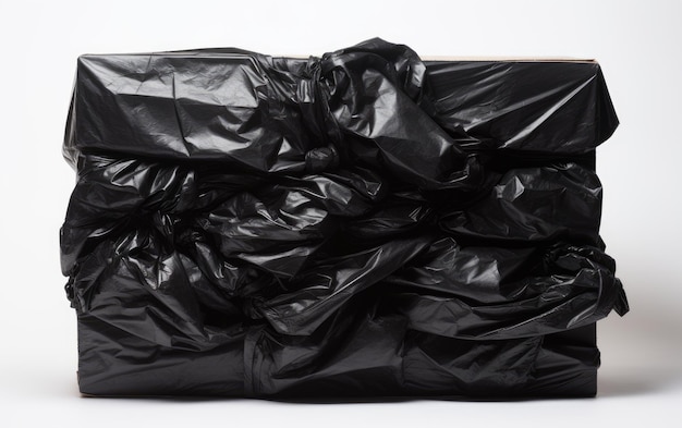 Photo garbage bags on white background