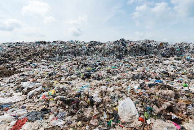 Foto immondizia in discarica comunale per rifiuti domestici