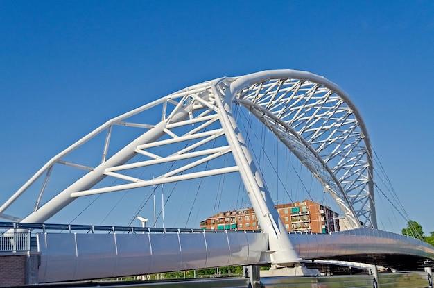 Garbatella Bridge modern architecture in Rome Italy