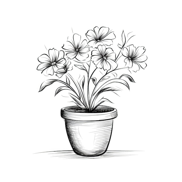 Garden flower pot ai generated