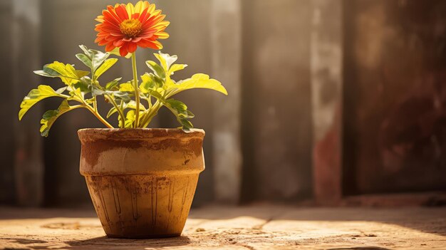 Photo garden flower in pot