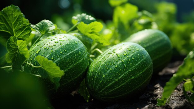 Garden green watermelon