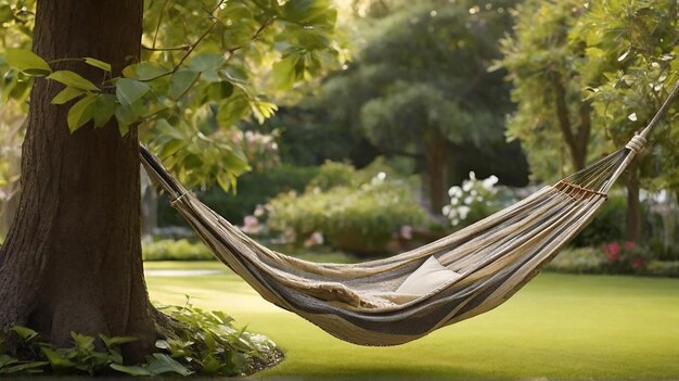 Foto il paradiso dell'amaca da giardino