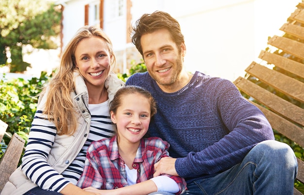 Photo garden hammock relax portrait and happy family love child and parents bonding support and spending quality time together backyard smile and italy mother father and kid enjoy spring sunshine