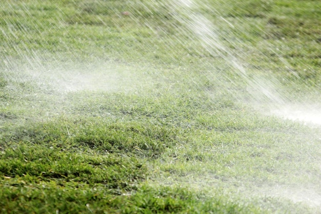 Garden irrigationWater droplets in the air