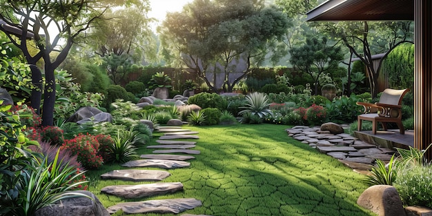 Photo garden landscape design renderings