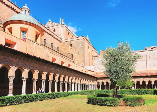 Garden at Monreale Cathedral of Sicily, Italy