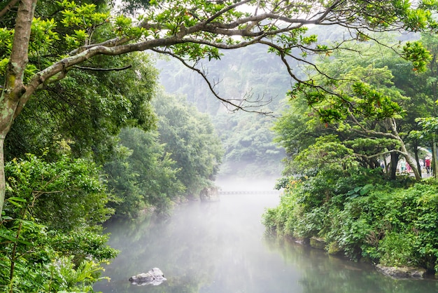 Garden Park bij Cheonjiyeon-watervallen in Jeju-eiland