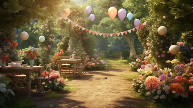 Garden Party Background