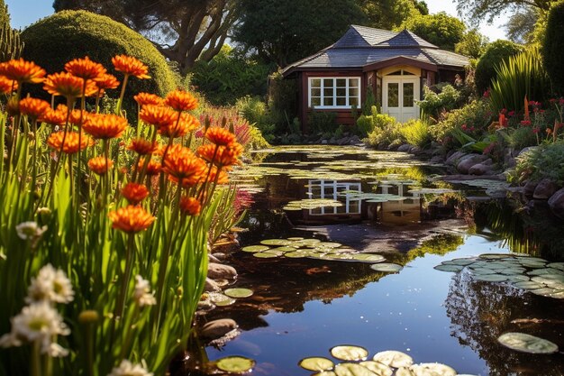 Garden Serenity Calm Oasis in the Flower Garden