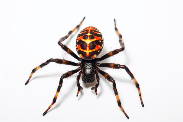 Photo garden spider on a white background