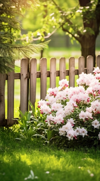 garden with flowers spring in the garden spring in the park