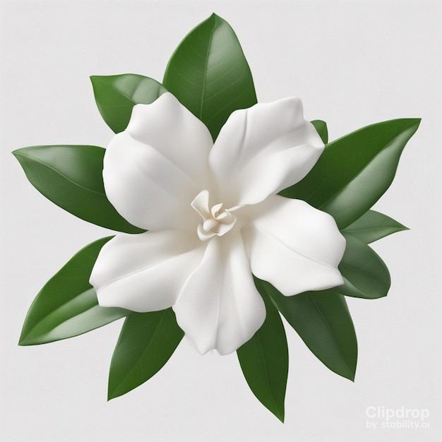 Foto fiore di gardenia isolato su priorità bassa bianca