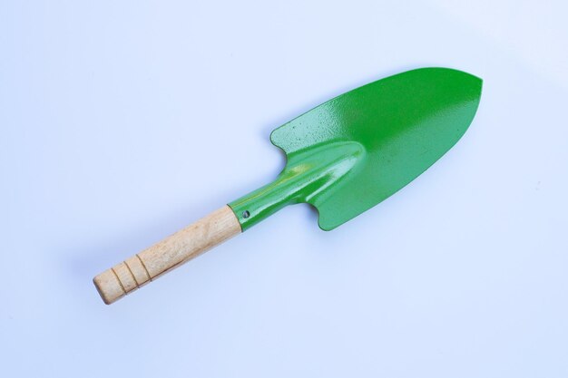 Gardening tool on white background Copy space