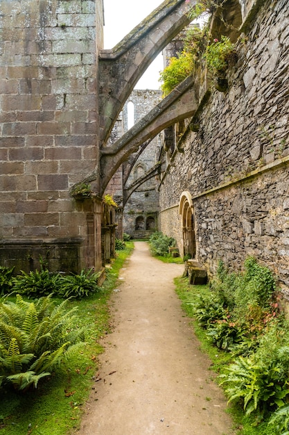 Сады внутри аббатства Бопор в деревне Пэмполь, департамент Кант-д'Армор, Французская Бретань. Франция