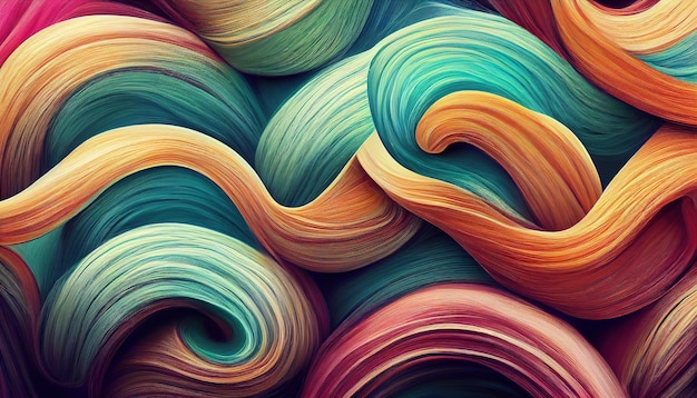 Garenvezels kleurrijke swirl stof textuur achtergrond