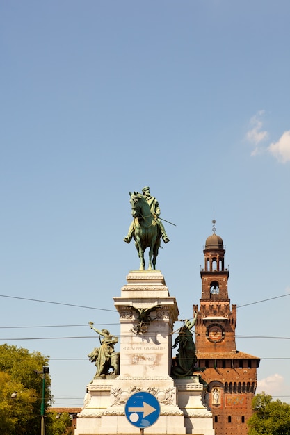 Памятник Гарибальди, Милан