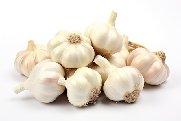 A Garland of Garlic A Culinary Bouquet on White