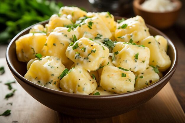 Foto gnocchi al burro di aglio