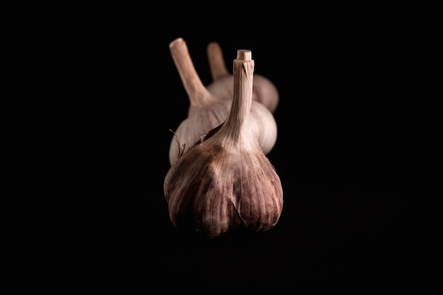 The garlic is on the table. Lots of garlic