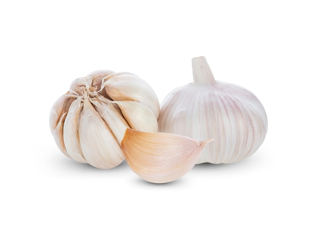 Garlic isolated on white background.