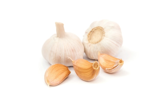 Garlic isolated on white background