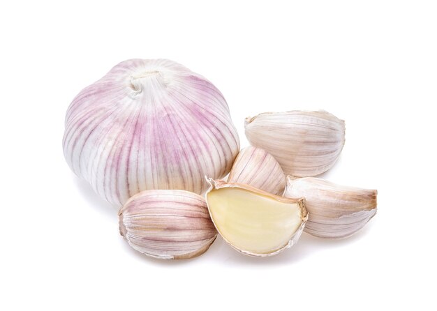 garlic isolated on white background