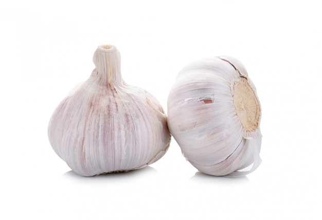 Garlic isolated on white background