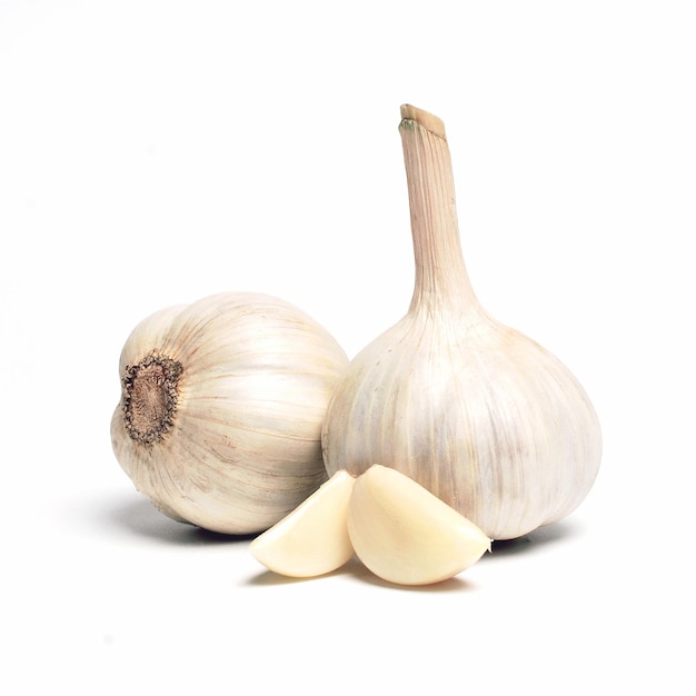 Garlic isolated on white background