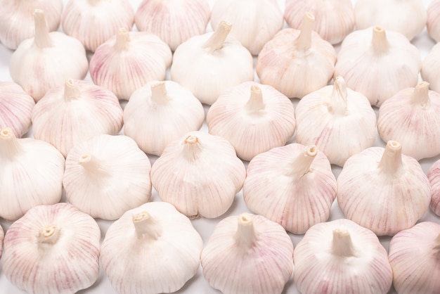 Garlic isolated on a white surface