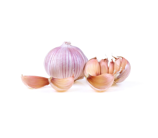 Garlic isolated on white