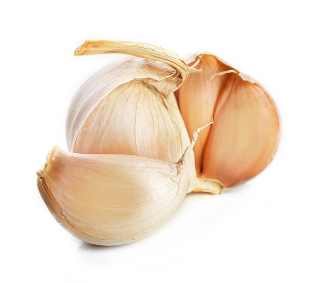 Garlic isolated on white