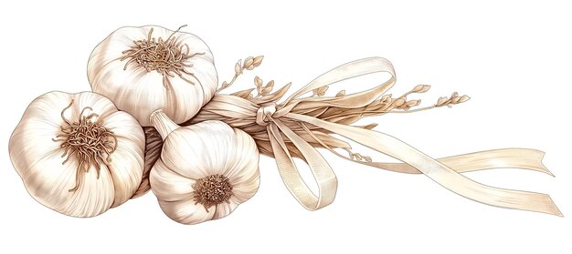 Garlic sketch hand drawn