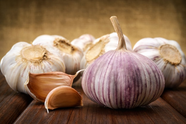 Garlic on the table