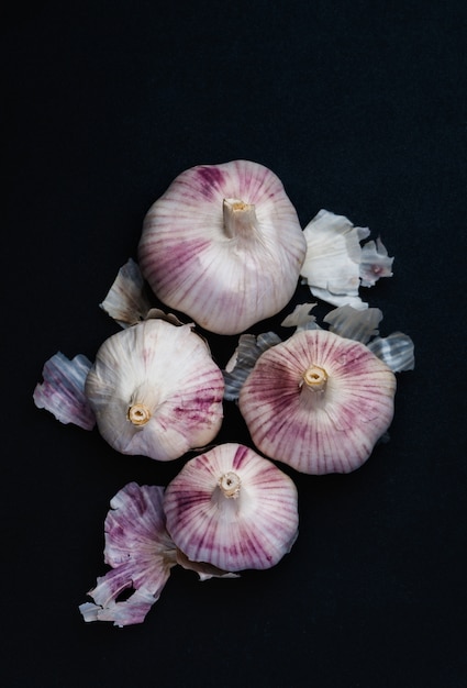 Garlic on table