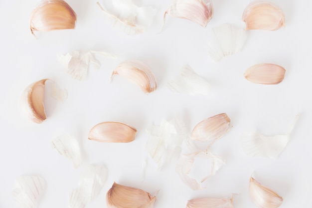 Garlic on white  background