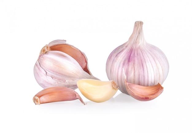 Garlic on white isolated