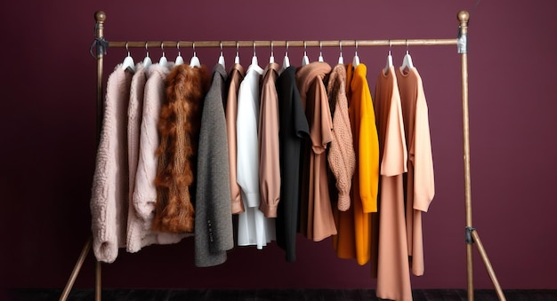 Garments on a rack