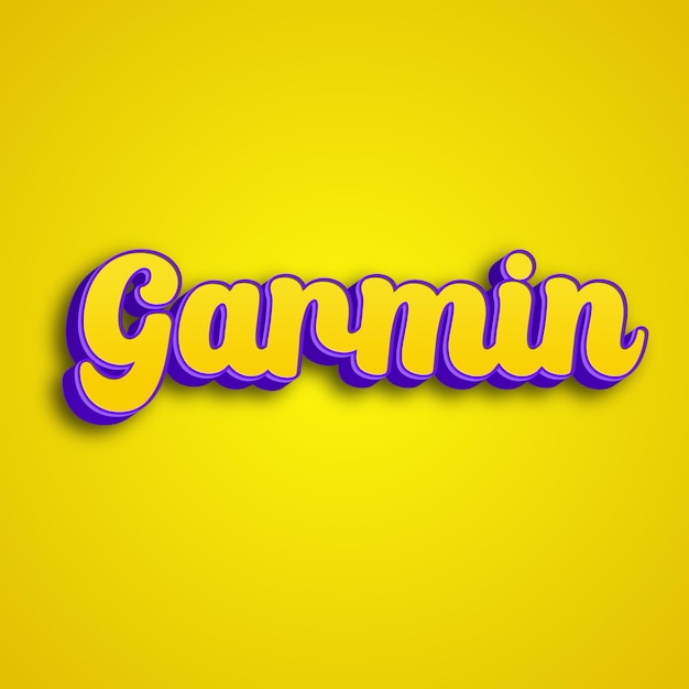 Photo garmin typography 3d design yellow pink white background photo jpg