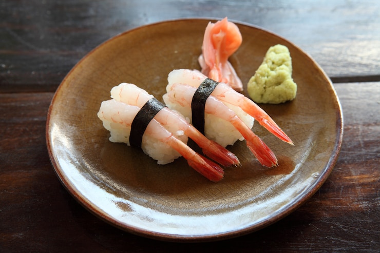 Garnalen sashimi