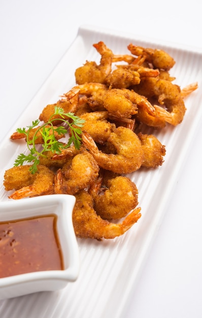 Garnalenbeignets of garnaal bajji of jheenga pakodaÃƒÂƒÃ‚Â‚ÃƒÂ‚Ã‚Â of kolambi of zinga pakora, Indiaas snackvoedsel