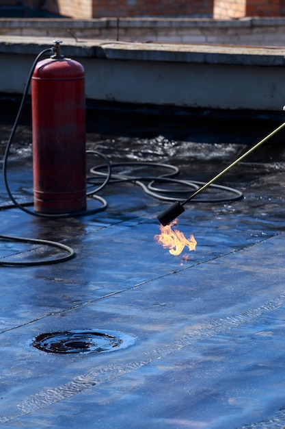 Gas barrel on the roof