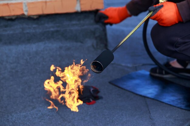 Photo gas burner with fire