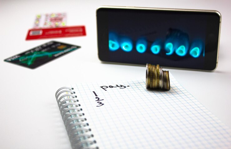 Photo gas cost the concept of payment the cost of gas heating debts check gas